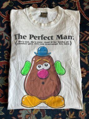 Mr Potato Head Vintage 1990s Perfect Man Funny Toy USA T Shirt